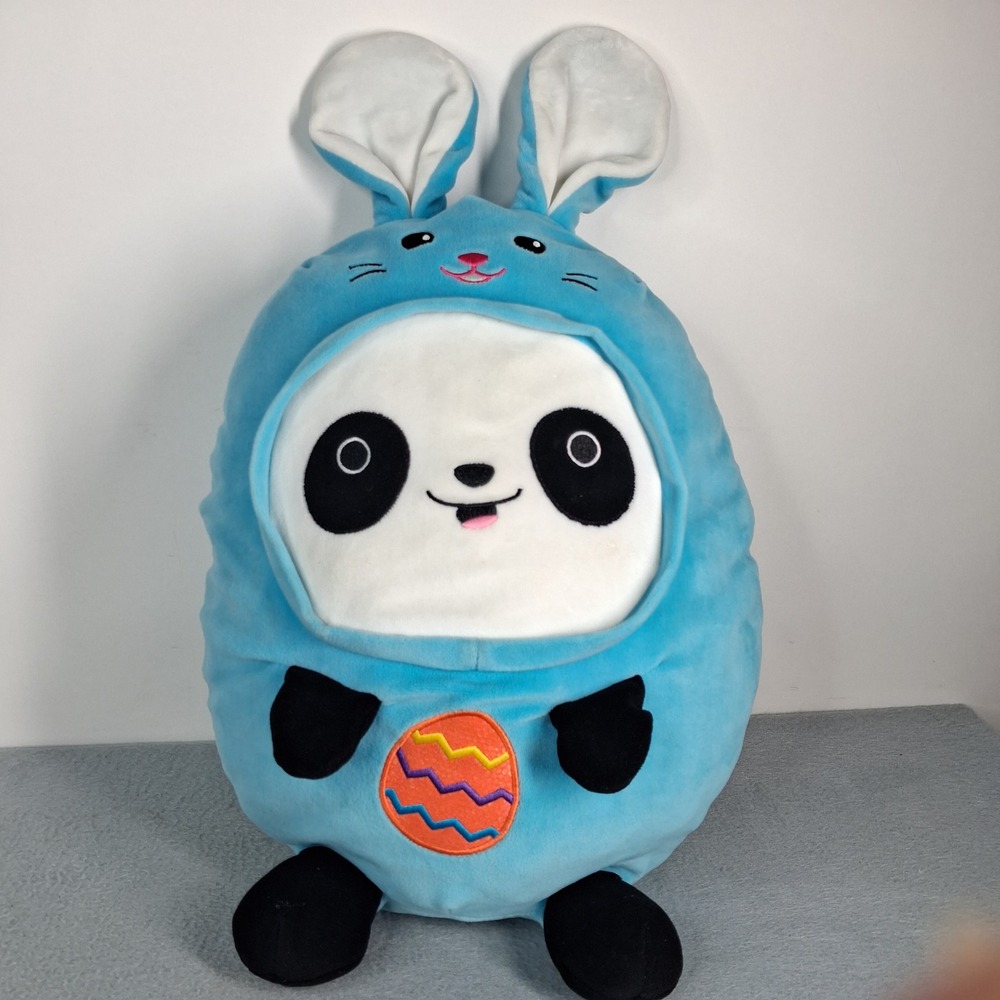 Homerbest Soft Panda Blue Bunny Costume Easter Egg Large 16 Inch Plush